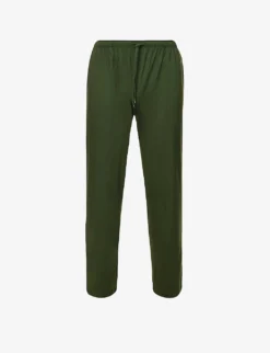 Basel Straight-leg Mid-rise Stretch-modal Pyjama Bottoms