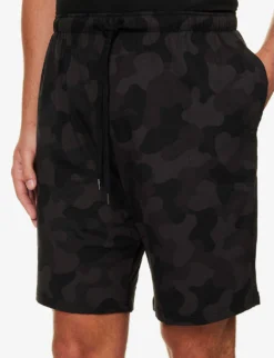 London Camouflage-print Stretch-modal Pyjama Shorts -Falkeis Store R04170080 BLACK ALT03