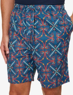 Dr Ledbury Graphic-pattern Cotton Pyjama Shorts 7 Dr Ledbury Graphic-pattern Cotton Pyjama Shorts -Falkeis Store R04170082 MULTICOLOURED ALT03