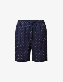Nelson Geometric-print Cotton-poplin Pyjama Shorts