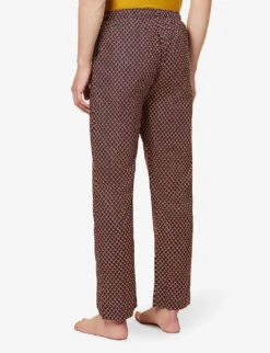 Ledbury Straight-leg Mid-rise Cotton-poplin Pyjama Bottoms 8 Ledbury Straight-leg Mid-rise Cotton-poplin Pyjama Bottoms -Falkeis Store R04170085 MULTICOLOURED ALT03