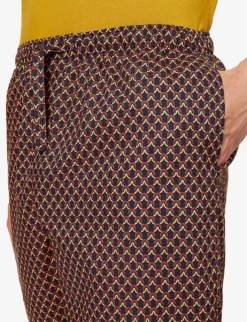 Ledbury Straight-leg Mid-rise Cotton-poplin Pyjama Bottoms 9 Ledbury Straight-leg Mid-rise Cotton-poplin Pyjama Bottoms -Falkeis Store R04170085 MULTICOLOURED ALT04