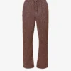 Ledbury Straight-leg Mid-rise Cotton-poplin Pyjama Bottoms