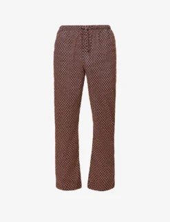 Ledbury Straight-leg Mid-rise Cotton-poplin Pyjama Bottoms