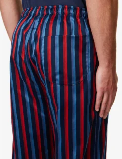 Wellington Striped Relaxed-fit Cotton-poplin Pyjama Bottoms 9 Wellington Striped Relaxed-fit Cotton-poplin Pyjama Bottoms -Falkeis Store R04170087 MULTICOLOURED ALT04