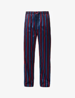 Wellington Striped Relaxed-fit Cotton-poplin Pyjama Bottoms