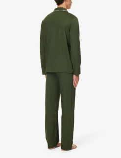 Basel Relaxed-fit Stretch-woven Pyjama Set -Falkeis Store R04170089 GREEN ALT02