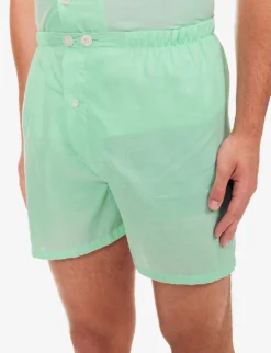 Amalfi Cotton Pyjama Set -Falkeis Store R04170093 GREEN ALT04