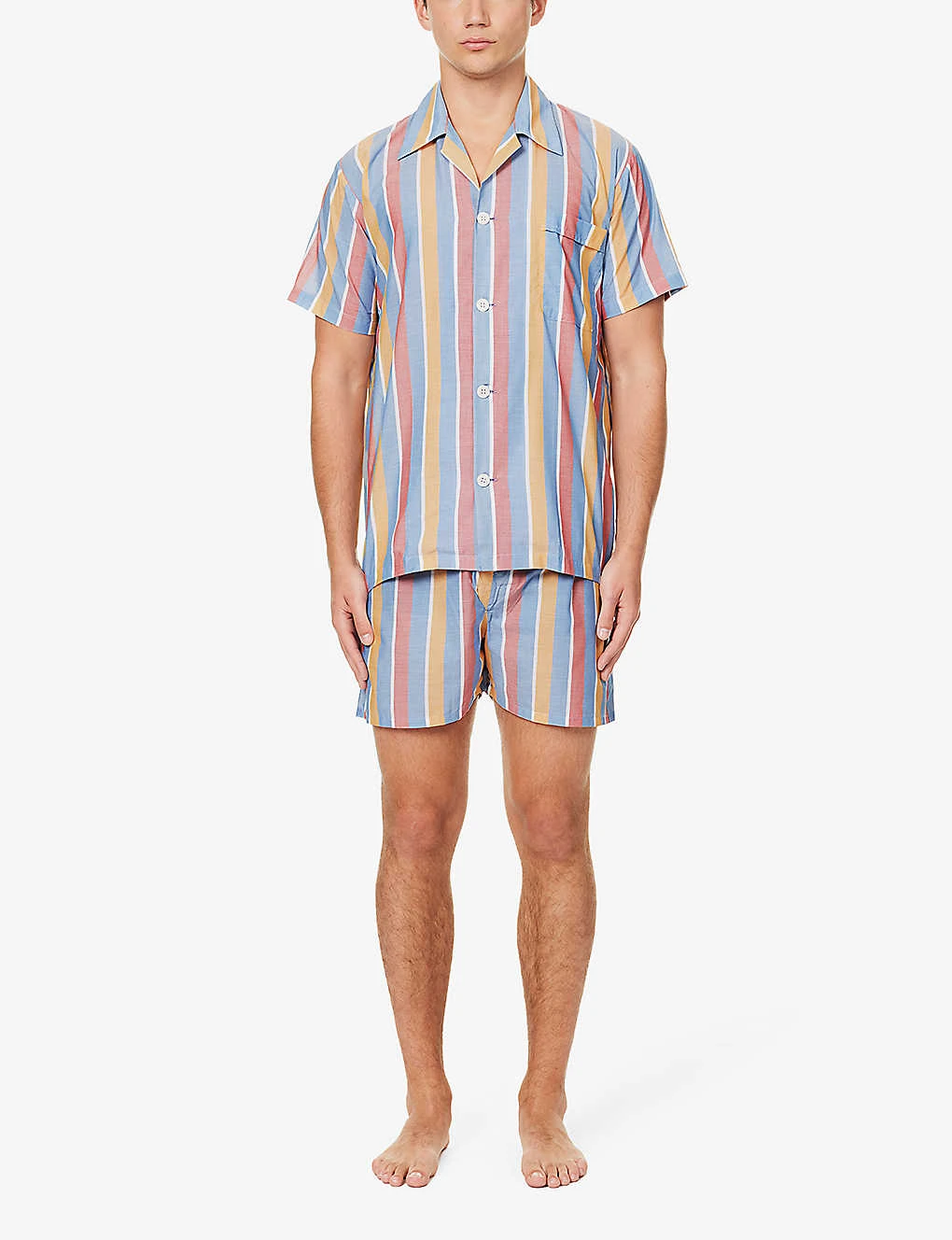 Amalfi Striped Cotton Pyjama Set 2 Amalfi Striped Cotton Pyjama Set - Image 2