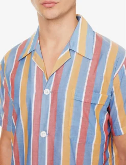 Amalfi Striped Cotton Pyjama Set 8 Amalfi Striped Cotton Pyjama Set -Falkeis Store R04170094 MULTICOLOURED ALT03