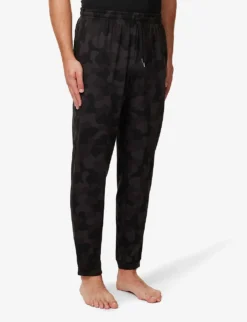 London Camouflage-print Stretch-jersey Pyjama Bottoms -Falkeis Store R04170096 BLACKCAMO ALT02