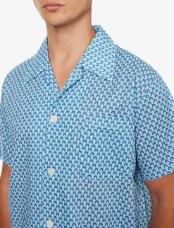 Ledbury Graphic-print Cotton-poplin Pyjama Set -Falkeis Store R04170097 BLUE ALT04