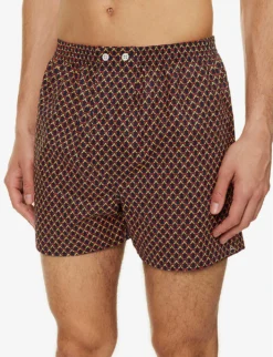 Barker 35 Multi-patterned Cotton Boxers -Falkeis Store R04170100 MUL ALT03
