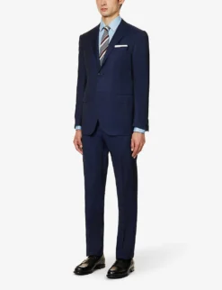 CORNELIANI Super 130s Single-breasted Regular-fit Wool Suit -Falkeis Store R04170932 BLUE ALT02