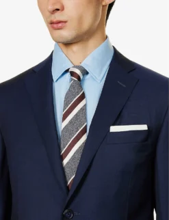 CORNELIANI Super 130s Single-breasted Regular-fit Wool Suit -Falkeis Store R04170932 BLUE ALT04