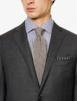CORNELIANI Super 130s Single-breasted Slim-fit Wool Suit -Falkeis Store R04170933 MIDGREY ALT04