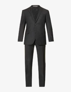 CORNELIANI Super 130s Single-breasted Slim-fit Wool Suit