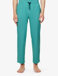 Basel Relaxed-fit Stretch-modal Trousers -Falkeis Store R04171008 TURQUOISE ALT02