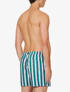 Bjorn Borg Print Striped Swim Shorts 8 Bjorn Borg Print Striped Swim Shorts -Falkeis Store R04172920 TEALWHITE ALT03