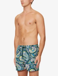 Bjorn Borg Paisley-print Elasticated Waistband Regular-fit Swim Shorts 7 Bjorn Borg Paisley-print Elasticated Waistband Regular-fit Swim Shorts -Falkeis Store R04172921 TEALYELLOWPEACH ALT02