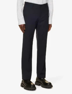 Giorgio Armani Double-breasted Patch-pocket Regular-fit Wool Suit 14 Giorgio Armani Double-breasted Patch-pocket Regular-fit Wool Suit -Falkeis Store R04173390 NAVY ALT06