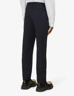 Giorgio Armani Double-breasted Patch-pocket Regular-fit Wool Suit 15 Giorgio Armani Double-breasted Patch-pocket Regular-fit Wool Suit -Falkeis Store R04173390 NAVY ALT07