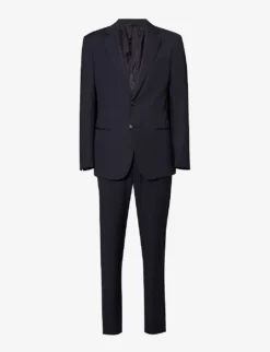 Giorgio Armani Double-breasted Patch-pocket Regular-fit Wool Suit