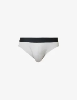 Pureness Logo-waistband Stretch-jersey Briefs