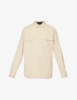 Versace Jacquard-patterned Regular-fit Denim Shirt