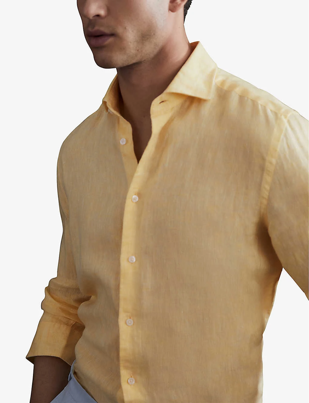 Reiss Ruban Cutaway-collar Regular-fit Linen Shirt 3 Reiss Ruban Cutaway-collar Regular-fit Linen Shirt - Image 3