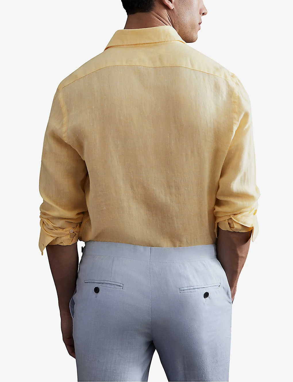 Reiss Ruban Cutaway-collar Regular-fit Linen Shirt 4 Reiss Ruban Cutaway-collar Regular-fit Linen Shirt - Image 4