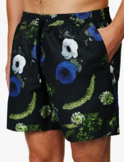 Sunspel Floral-print Mid-rise Recycled-polyester Swim Shorts 9 Sunspel Floral-print Mid-rise Recycled-polyester Swim Shorts -Falkeis Store R04181919 SEAMOSSPRINT ALT04