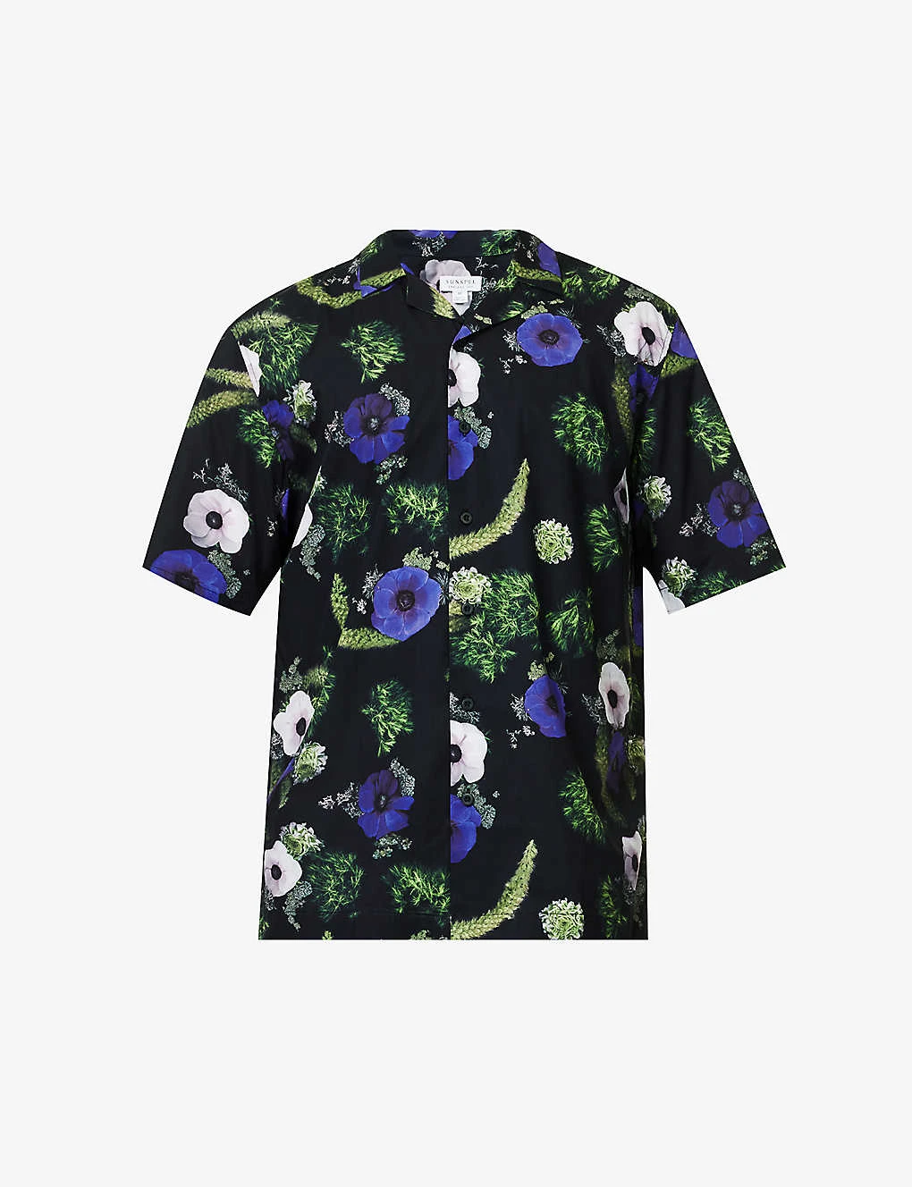 Sunspel Floral-print Short-sleeved Cotton-poplin Shirt 1 Sunspel Floral-print Short-sleeved Cotton-poplin Shirt