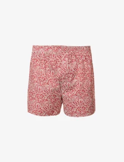 Sunspel Graphic-print Mid-rise Cotton-poplin Boxers