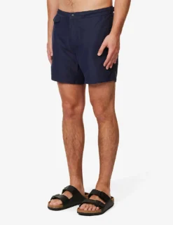 Sunspel Mid-rise Recycled-polyester Swim Shorts -Falkeis Store R04181931 NAVY1 ALT02
