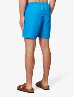 Sunspel Drawstring-waist Mid-rise Recycled-polyester Swim Shorts -Falkeis Store R04181934 TURQUOISE ALT03
