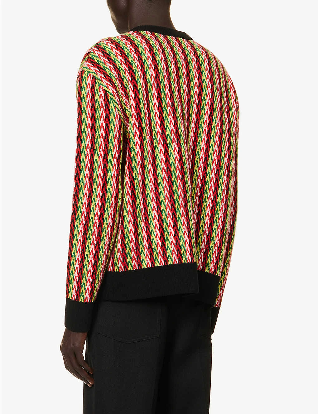 Lanvin Curb Chevron Zigzag-pattern Wool-blend Jumper 4 Lanvin Curb Chevron Zigzag-pattern Wool-blend Jumper - Image 4