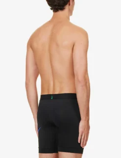 Nike Logo-waistband Stretch Recycled-polyester Trunks -Falkeis Store R04183385 BLACKGRADIENT ALT02