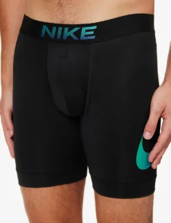 Nike Logo-waistband Stretch Recycled-polyester Trunks -Falkeis Store R04183385 BLACKGRADIENT ALT03