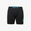 Nike Logo-waistband Stretch Recycled-polyester Trunks