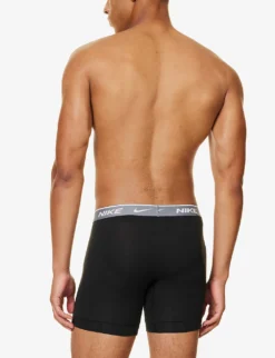 Nike Pack Of Three Logo-waistband Stretch-cotton Boxers -Falkeis Store R04183389 BLACKBLUECITRONGREY ALT02