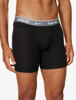 Nike Pack Of Three Logo-waistband Stretch-cotton Boxers -Falkeis Store R04183389 BLACKBLUECITRONGREY ALT03
