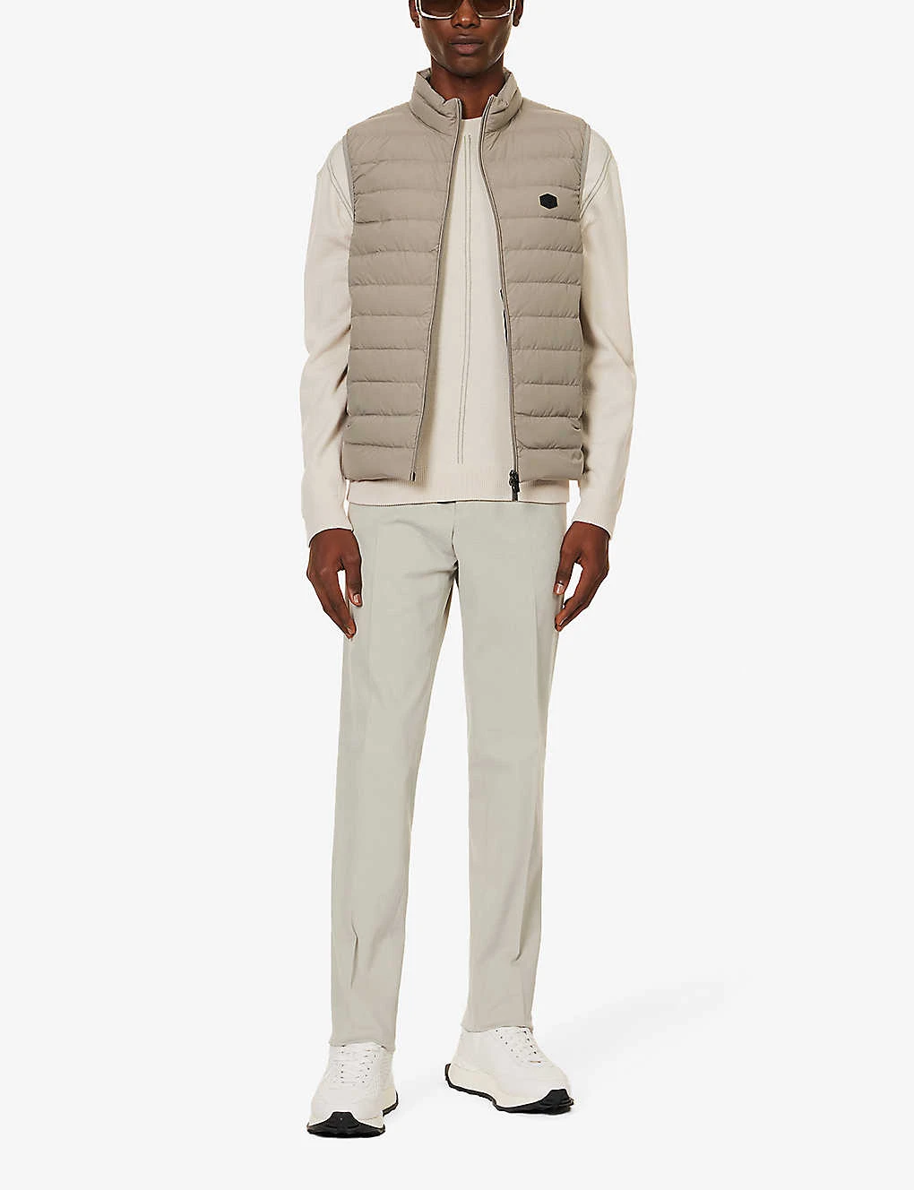 Emporio Armani Brand-embroidered Contrast-stitched Knitted Jumper 2 Emporio Armani Brand-embroidered Contrast-stitched Knitted Jumper - Image 2