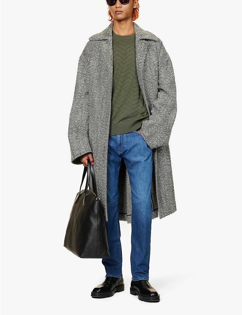 Emporio Armani Brand-embroidered Ribbed-trim Wool-knit Jumper 2 Emporio Armani Brand-embroidered Ribbed-trim Wool-knit Jumper - Image 2