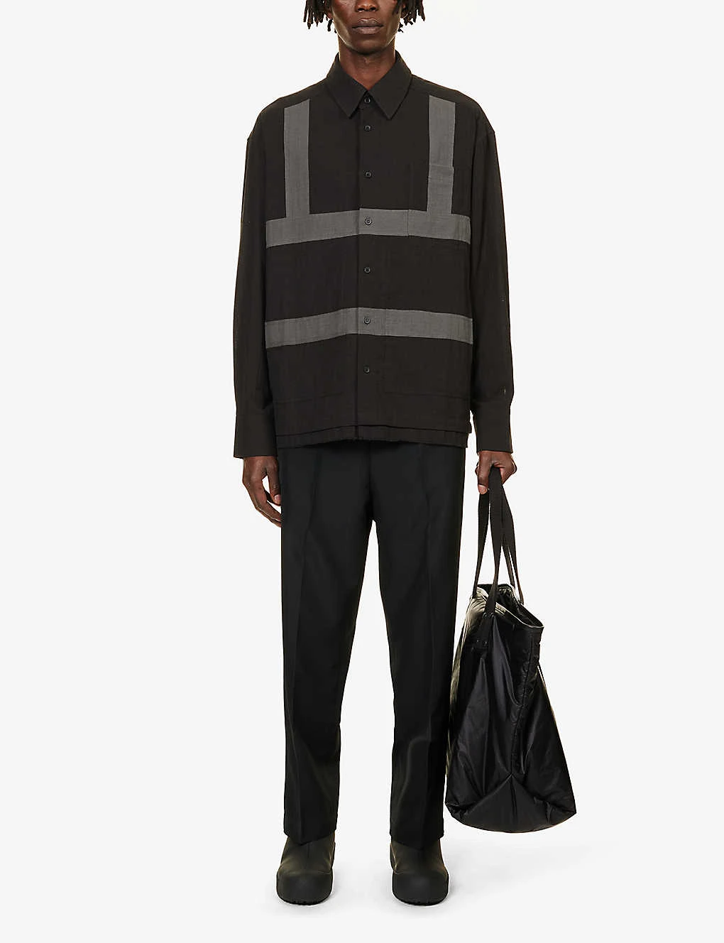 Harness Straight-point Collar Cotton Shirt 2 Harness Straight-point Collar Cotton Shirt - Image 2