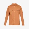 Long-sleeved Chest-pocket Stretch-cotton Shirt