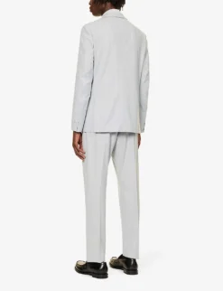 ELEVENTY Striped Drawstring-waistband Regular-fit Wool Suit -Falkeis Store R04187217 LIGHTBLUE ALT03