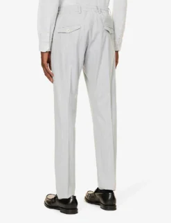 ELEVENTY Striped Drawstring-waistband Regular-fit Wool Suit -Falkeis Store R04187217 LIGHTBLUE ALT07