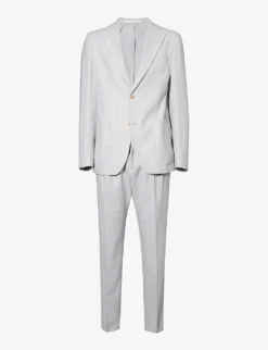 ELEVENTY Striped Drawstring-waistband Regular-fit Wool Suit