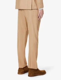 ELEVENTY Regular-fit Drawstring-waistband Wool Suit -Falkeis Store R04187218 CAMEL ALT04